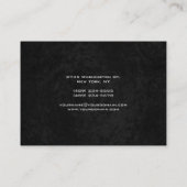 トレンディーエレガントブラックグレーエグゼクティブマネージャ 名刺 (裏面)