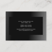 トレンディーエレガントブラックグレーピンクエグゼクティブマネージャ 名刺 (裏面)