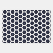 トレンディーエレガントブラック金ゴールドとホワイトラグジュアリー ラッピングペーパーシート (正面3)