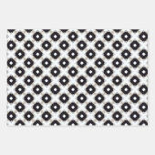 トレンディーエレガントブラック金ゴールドとホワイトラグジュアリー ラッピングペーパーシート (正面3)