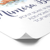 トレンディーエレガントブルーボーイテディベアミモザバー ポスター (角)