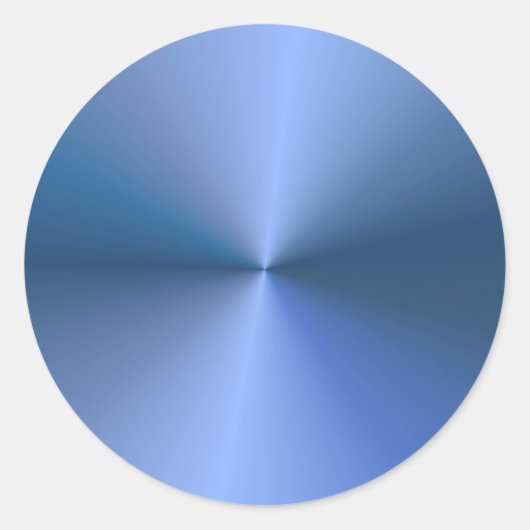 トレンディーエレガントブルーメタリックルック空白のテンプレート ラウンドシール (正面)