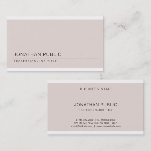 トレンディーエレガントプカッコいいライプロフェッショナル 名刺 (正面/裏面)