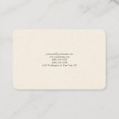 トレンディーエレガントプレーンシンプルミニマリスト白 名刺 (裏面)