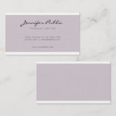 トレンディーエレガントプロフェッショナルミニマリストプレインラックス 名刺 (正面/裏面)