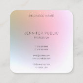 トレンディーエレガントプロフェッショナルモダンデザイン スクエア名刺 (裏面)