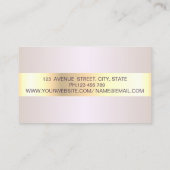 トレンディーエレガントプロフェッショナル金ゴールド幾何学模様、フレーム 名刺 (裏面)