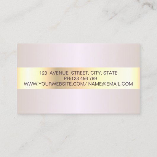 トレンディーエレガントプロフェッショナル金ゴールド幾何学模様、フレーム 名刺 (裏面)