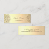 トレンディーエレガントプロフェッショナル、金ゴールドドット スキニー名刺 (正面/裏面)