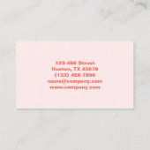 トレンディーエレガントマニキュリストネイルアーティストネイルサロン 名刺 (裏面)