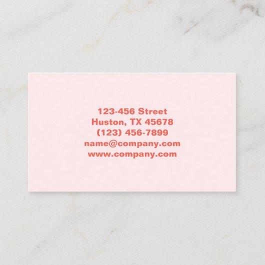 トレンディーエレガントマニキュリストネイルアーティストネイルサロン 名刺 (裏面)