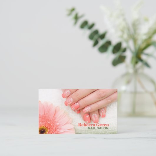 トレンディーエレガントマニキュリストネイルアーティストネイルサロン 名刺 (スタンド正面)