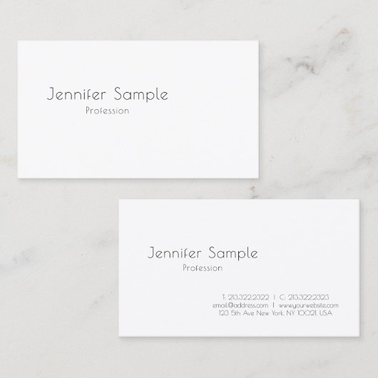 トレンディーエレガントミニマモダンリストテンプレートカスタム 名刺 (正面/裏面)