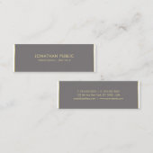 トレンディーエレガントミニマルデザインブラウンラグジュアリー スキニー名刺 (正面/裏面)