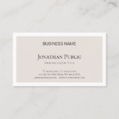 トレンディーエレガントミニマルデザインプモダンラン 名刺 (裏面)