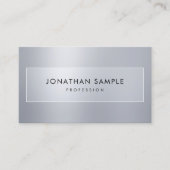 トレンディーエレガントミニマルモダン主義シルバールプレイン 名刺 (正面)
