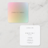 トレンディーエレガントモダンカラフルデザインテンプレート スクエア名刺 (正面/裏面)