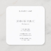 トレンディーエレガントモダンカラフルデザインテンプレート スクエア名刺 (裏面)