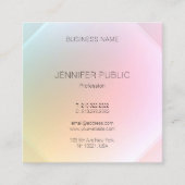 トレンディーエレガントモダンカラフルデザインテンプレート スクエア名刺 (正面)