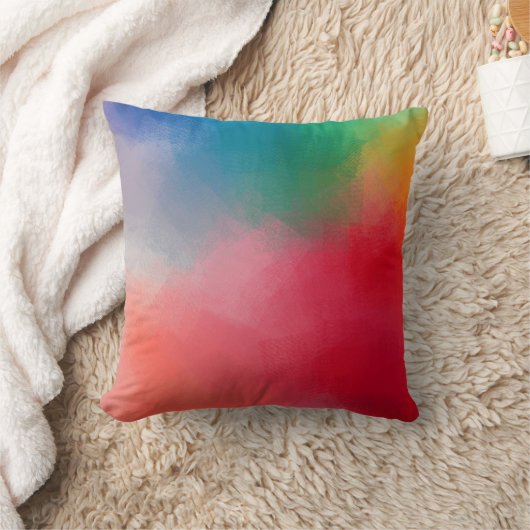 トレンディーエレガントモダンカラフル抽象芸術テンプレート クッション (ブランケット)