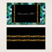 トレンディーエレガントモダンガーリーピーコック&レオパード (正面&裏面)