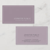 トレンディーエレガントモダンクリエイティブプレインラグジュアリーサロン 名刺 (正面/裏面)