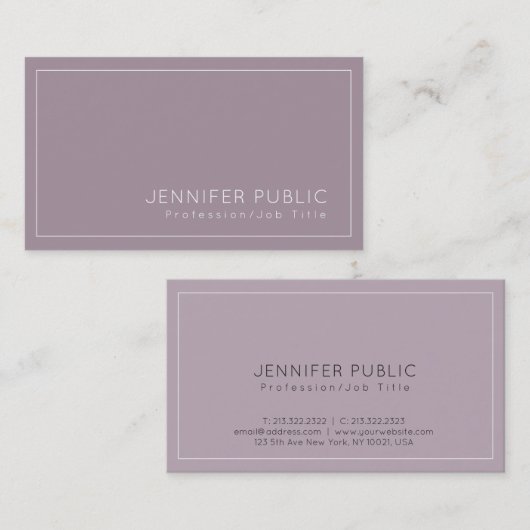 トレンディーエレガントモダンクリエイティブプレインラグジュアリーサロン 名刺 (正面/裏面)