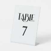 トレンディーエレガントモダンタイポグラフィ表番号 台座サイン (正面)