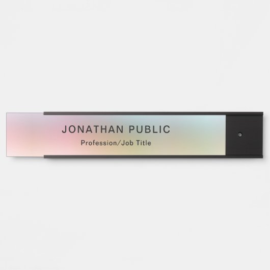 トレンディーエレガントモダンテンプレートイエローグリーンレッド サインプレート (正面)