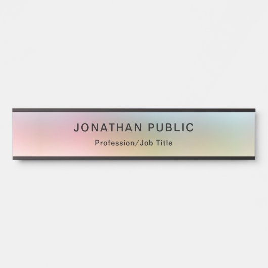 トレンディーエレガントモダンテンプレートイエローグリーンレッド サインプレート (正面)