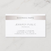 トレンディーエレガントモダンデザインシルバープレーン 名刺 (正面)