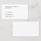 トレンディーエレガントモダンデザインプミニマルラン 名刺 (正面/裏面)