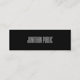 トレンディーエレガントモダン白黒クールクリーン平野 スキニー名刺