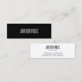 トレンディーエレガントモダン白黒クールクリーン平野 スキニー名刺 (正面/裏面)