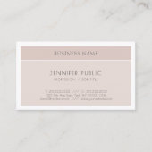 トレンディーエレガントモディッシュカラー頭が切れるデザインプレーン 名刺 (正面)