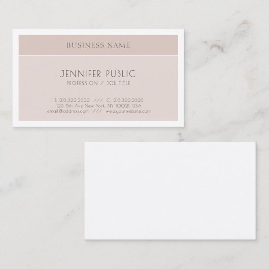 トレンディーエレガントモディッシュカラー頭が切れるデザインプレーン 名刺 (正面/裏面)