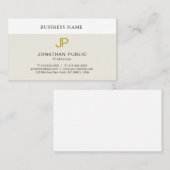 トレンディーエレガントモノグラムのデザインモダン 名刺 (正面/裏面)