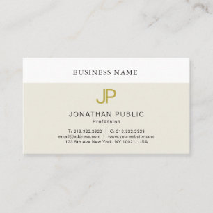 トレンディーエレガントモノグラムのデザインモダン 名刺