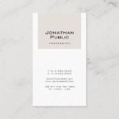 トレンディーエレガントモノグラムクリーンプレーンラグジュアリー 名刺 (裏面)