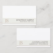 トレンディーエレガントモノグラムミニマルデザインルクセ 名刺 (正面/裏面)