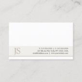 トレンディーエレガントモノグラムミニマルデザインルクセ 名刺 (裏面)