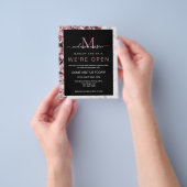 トレンディーエレガントリアリスティックピンクダイヤモンドホワイトマーブル チラシ (手)