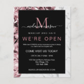 トレンディーエレガントリアリスティックピンクダイヤモンドホワイトマーブル チラシ (正面)