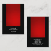 トレンディーエレガントレッドストライププロフェッショナル 名刺 (正面/裏面)