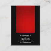 トレンディーエレガントレッドストライププロフェッショナル 名刺 (裏面)