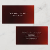 トレンディーエレガントレッドブラウンプロフェッショナル 名刺 (正面/裏面)
