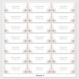 トレンディーエレガントワイルドフラワーフローラゲストアドレス シール