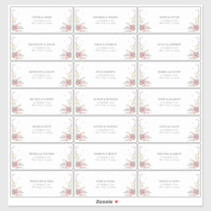 トレンディーエレガントワイルドフラワーフローラゲストアドレス シール