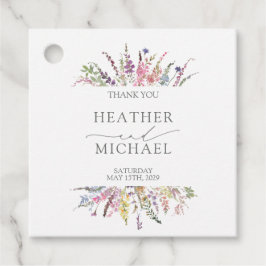 トレンディーエレガントワイルドフラワーフローラ結婚ズ フェイバータグ