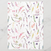 トレンディーエレガントワイルドフラワーフローラ結婚ズ メニュー (裏面)